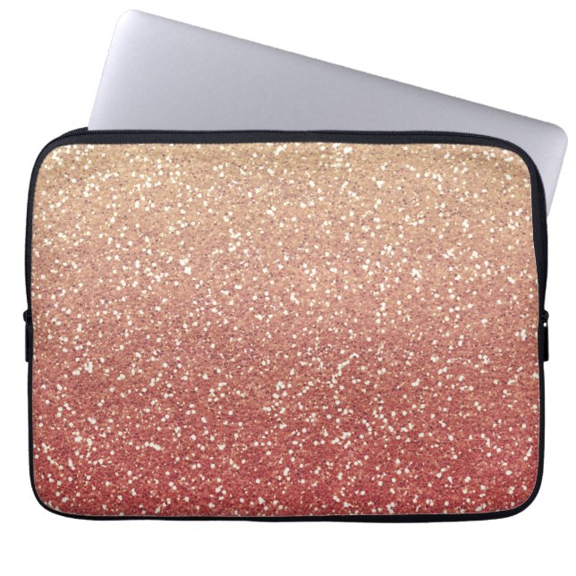 Glittery Guld Melon Laptop Sleeve (Framsidan)