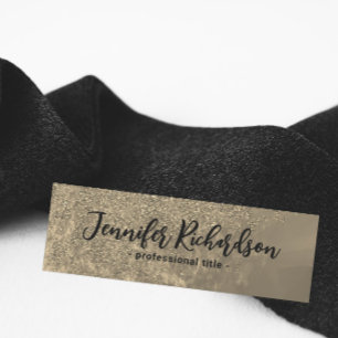 Glittery Guld Metallic Finare Chic Calligraphy Namnbricka
