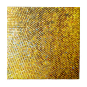 Glittery guld- mosaik kakelplatta