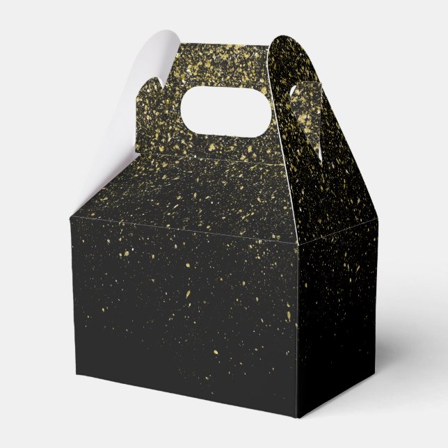 Glittery Guld på Black Presentaskar (Framsidan Sidan)