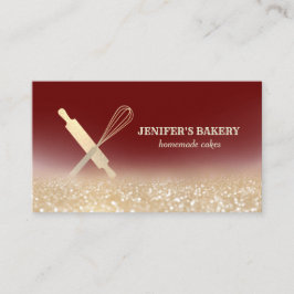 Glittery guld, rullstift, bakverk visitkort