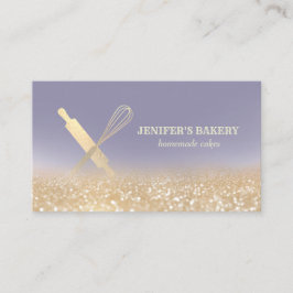 Glittery guld, rullstift, bakverk visitkort