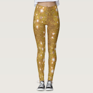 Glittery Guld Shine Bright Leggings