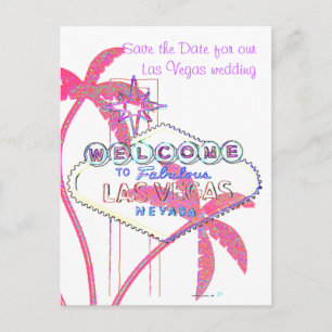 Glittery Handflatan Las Vegas Spara datumet Meddelande Vykort