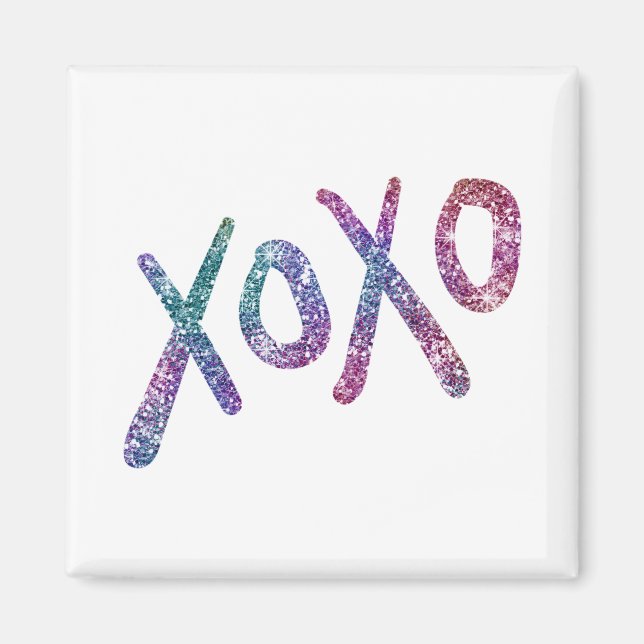 Glittery Hugs och Kisses Magnet (Framsidan)