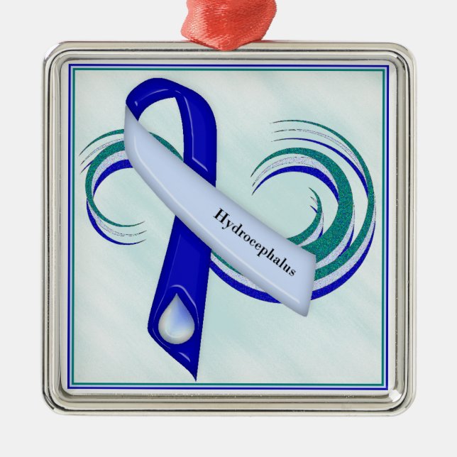 Glittery Hydrocephalus Ribbon Ornament (Framsidan)