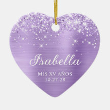 Glittery Lavender Foil Mis XV Anos Photo