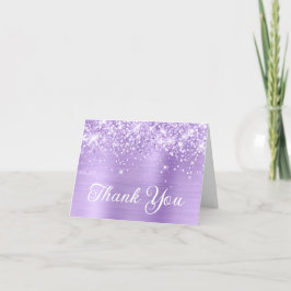 Glittery Lavender Foil Quinceañera Tack Kort