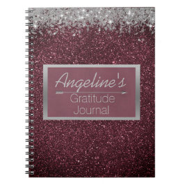 Glittery Lavender Silver Gratitude Journal Anteckningsbok
