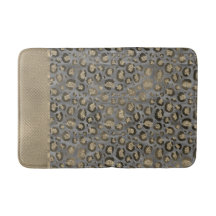 Glittery Leopard Skriv ut på Glossy Grått