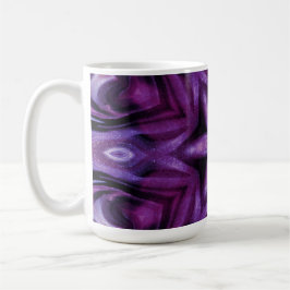 Glittery Lila Kaleidoscope Hearts Gradient Kaffemugg