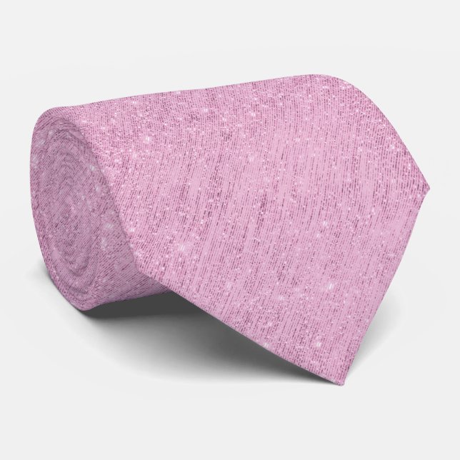 Glittery Lilac Background Manar Necktie Slips (Rullad)