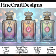Glittery Ornate Parfym Flaskor AF5 Decoupage