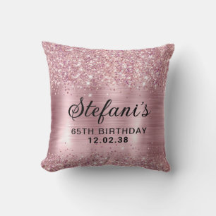 Glittery Ro Gold Foil 65e Birthday Kudde