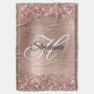 Glittery Ro Gold Foil Finare Monogram Filt