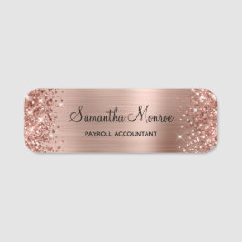 Glittery Ro Gold Foil Namnbricka
