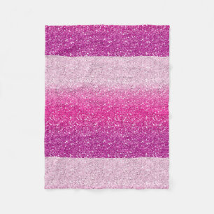 Glittery rosa Ombre Fleecefilt