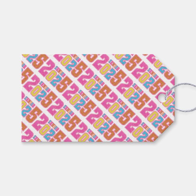 Glittery Senior Year 2025 Presentetikett (Framsidan (Horisontell))