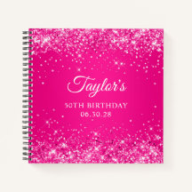 Glittery Shock rosa Ombre 50:e födelsedagsgästen