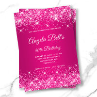 Glittery Shock rosa Raspberry Ombre Finare Monogra