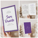 Glittery Silver Lila Bat mitzvah Foldat Program<br><div class="desc">Du kommer att använda kärlek den papper som används för detta program. Det är mycket tyngre än att kopiera pappert och det är perfekt för dina engångsprogram. Använda mallen som du vill fylla i informationen i. Du kan använda Design Verktyg för att ändra teckensnittet (storlekt, stil, färg) och lägga till...</div>