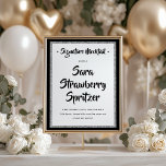 Glittery Silver Ram Namnteckning Mocktail Black Poster<br><div class="desc">Den här roligten poster en skriptrubrik och anpassningsbarna poster på en silver glitter-ramtext. Använda mallformuläret för att lägga till din anpassning. Verktyg kan användas för att ändra typsnitt,  färg och layout.</div>