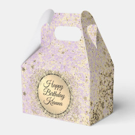 Glittery Starry Lavender Favor Box Presentaskar
