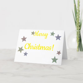 Glittery Stars jul Helgkort