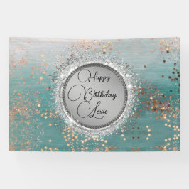 Glittery Stars på Blue Personlig Birthday