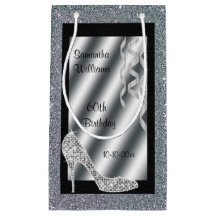 Glittery stilett för silver & 60th födelsedag för