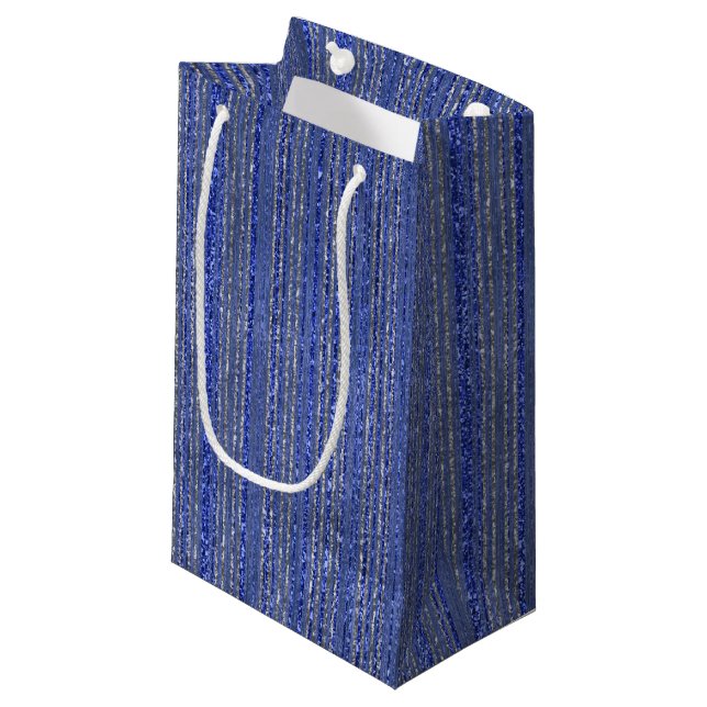 Glittery Stripe Gift Bag (Framsidan Vinklad)