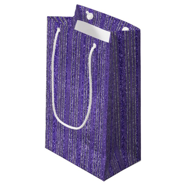 Glittery Stripe Gift Bag (Framsidan Vinklad)