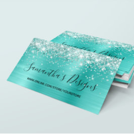 Glittery Turcos Foil Online Store Visitkort