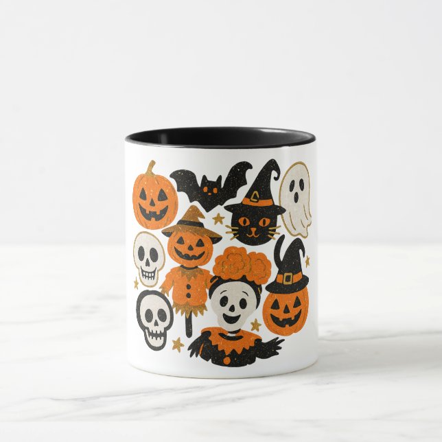 Glittery Whimsical Halloween Mugg (Center)