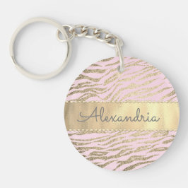 Glittery Zebra tryck på Rosa  Personlig