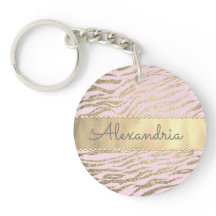 Glittery Zebra tryck på Rosa  Personlig