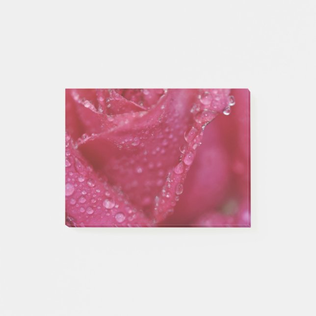Glittra rosa ros post-it block (Framsida)