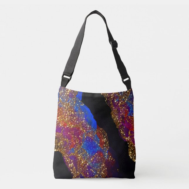 Glittrad alkohol Bläck Axelväska (Framsida)