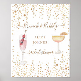 glittrande bröllopscocktails till bridal brunch poster
