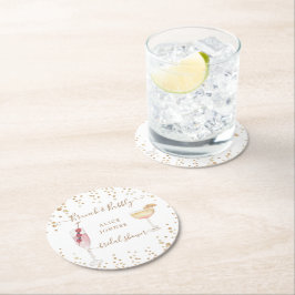 glittrande bröllopscocktails till bridal brunch underlägg papper rund