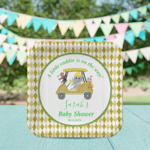 Glittrande elefant & apa golf baby shower retur