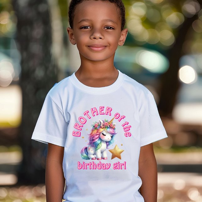 Glittrande enhörning magiska flickors födelsedagsb t shirt (Skapare uppladdad)