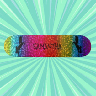 Glittrande Enhörning Mini Skateboard Bräda 18,5 Cm