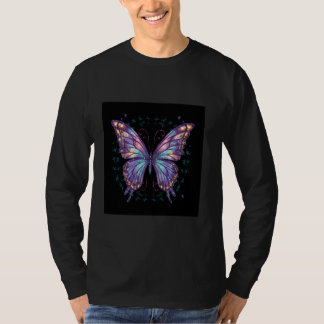 Glittrande fjäril t shirt