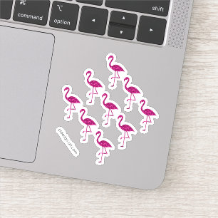 Glittrande flamingo Rosa glitter gnistrar mönster Klistermärken