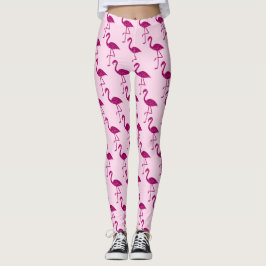 Glittrande flamingo Rosa glittermönster Leggings
