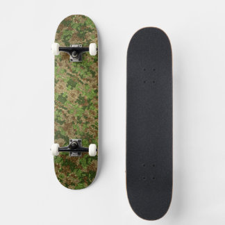 Glittrande glitterkamouflage armégrön tomboy kamou mini skateboard bräda 18,5 cm