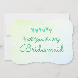 Glittrande gradationshjärta Vill du vara min brudt Inbjudningar