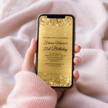 Glittrande guld folie 21-årsdag