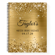 Glittrande guld folie 40-årsdag